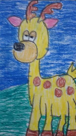 Deer, painting by Navya Harendra Mishra