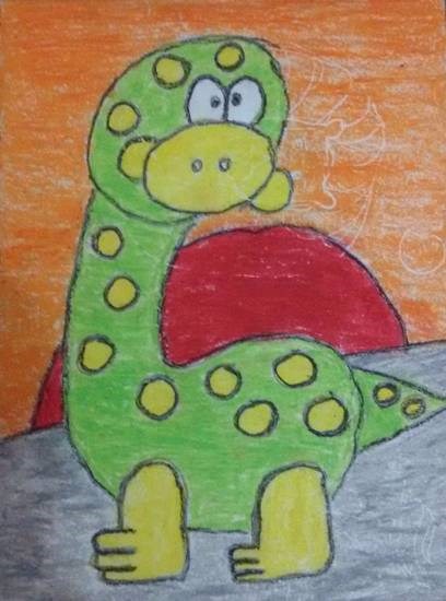 Dinosaur, painting by Navya Harendra Mishra