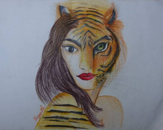 Women's strength, painting by Priyanka Arvindbhai Patel