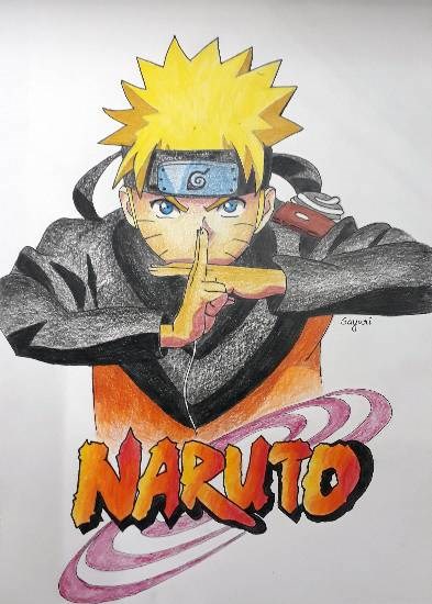 Naruto, painting by Sayuri Sunil Bhanap