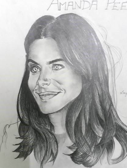 Amanda Peet, painting by Sayuri Sunil Bhanap