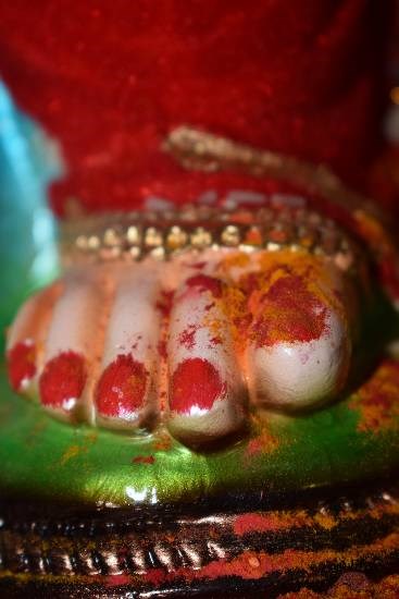 The Divine Feet of Ganapati Bappa, painting by Shivani Shankar Kadam