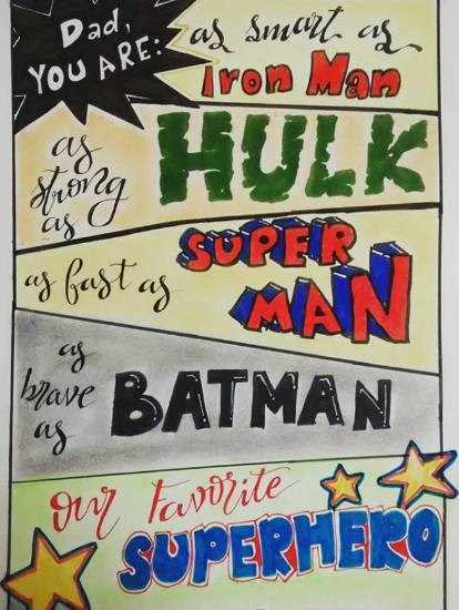 Superhero, painting by Snehal Ramdas Shirke