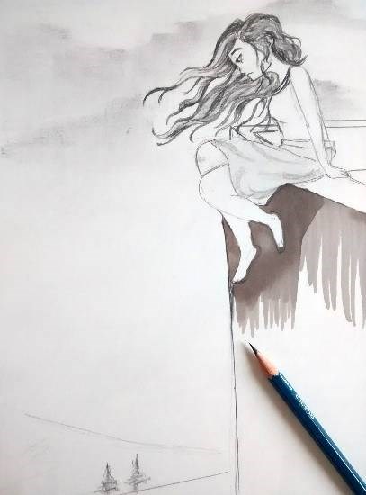 Height, painting by Snehal Ramdas Shirke