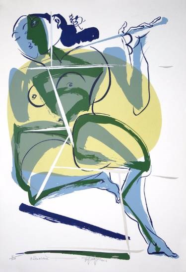 Radhakrishna, painting by Jatin Das