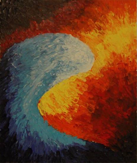 Painting  by Niharika Supratik Ghosh - Fire and Ice