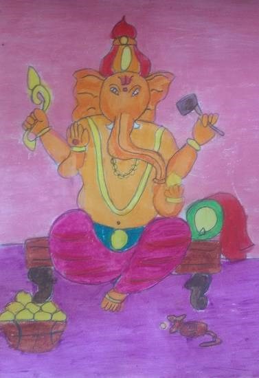 Ganesha, painting by Nilesh Harendra Mishra