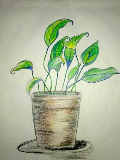 Plant Tree, painting by Nilesh Harendra Mishra