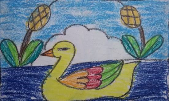 Duck, painting by Nilesh Harendra Mishra