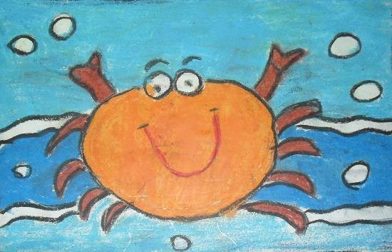 Crab, painting by Nilesh Harendra Mishra