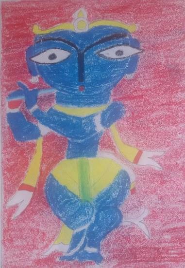 Krishna, painting by Nilesh Harendra Mishra