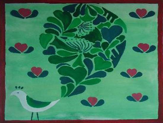 Peacock, painting by Pallavi Balkrishna Modak