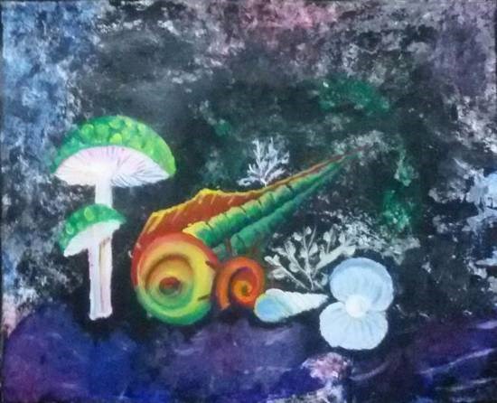 Sea-Shells, painting by Pragya Amber Gupta