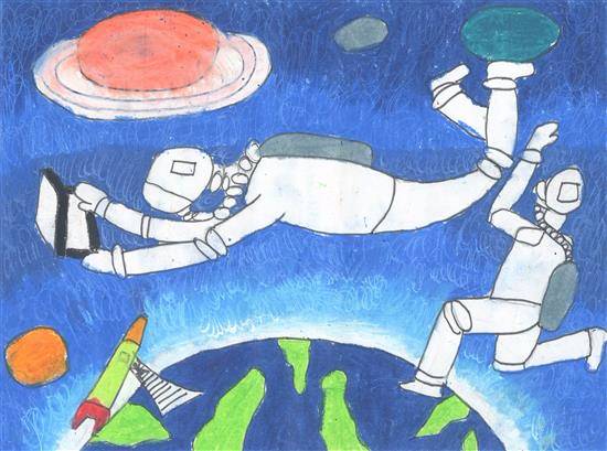 Painting  by Pratham Jignesh Desai - Outer space