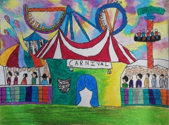 Carnival, painting by Pratham Jignesh Desai