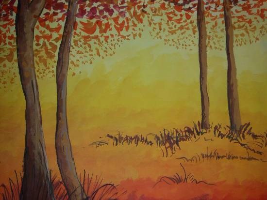 Forest - 2, painting by Prathmesh Mahesh Bhalerao