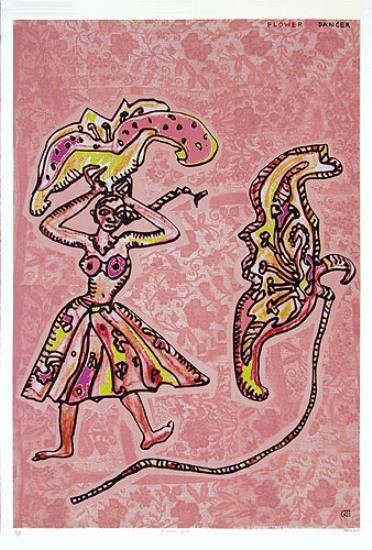 Flower Dancer, painting by Jogen Chowdhury