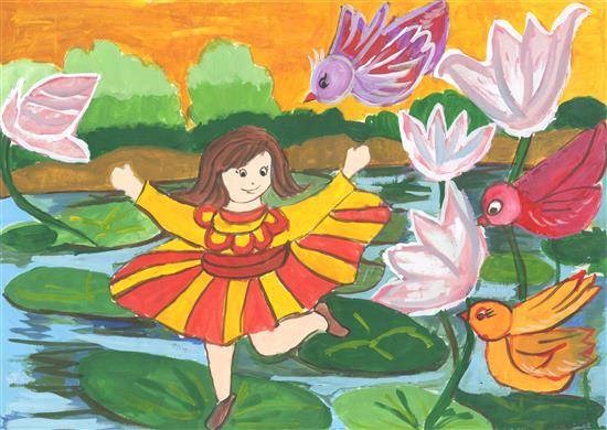 Birds, painting by Rashi Rahul Lavekar