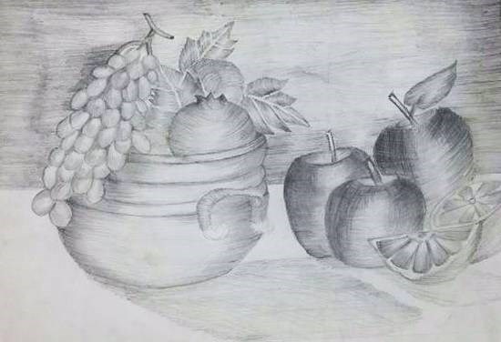 Fruits, painting by Ritujaa Yogendra Khanolkar
