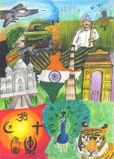 India, painting by Rudra Rajesh Chavan