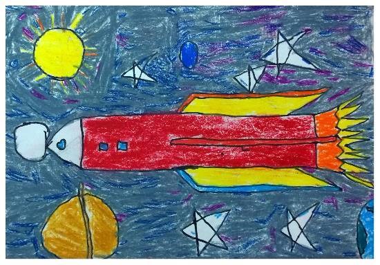 Rocket, painting by Rudra Adhish Goray