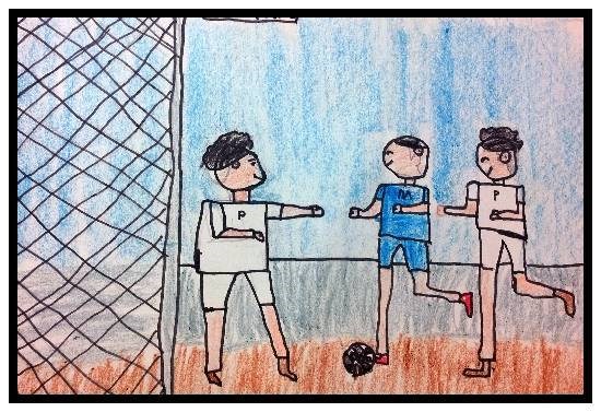 Football, painting by Rudra Adhish Goray