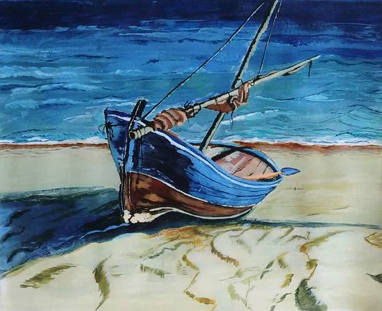 Ready to Sail, painting by Rakhi Chatterjee