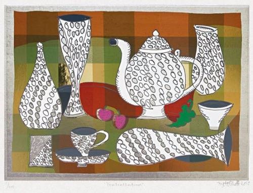 Teateallation, painting by Jyoti Bhatt