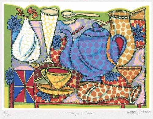 Villayatea Table, painting by Jyoti Bhatt