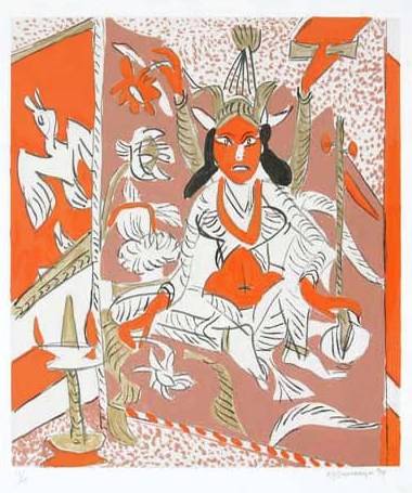 painting by K G Subramanyan - Untitled I
