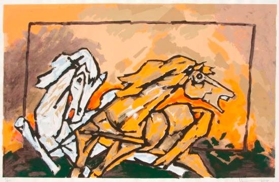Horse III, painting by M F Husain