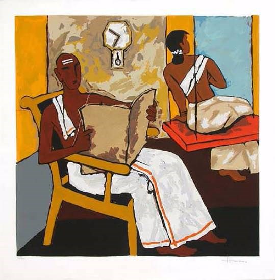 Kerala - V, painting by M F Husain