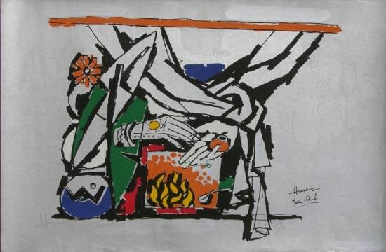 Yeh Kaun Sa Mod - XI, painting by M F Husain