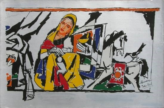 Yeh Kaun Sa Mod - XII, painting by M F Husain