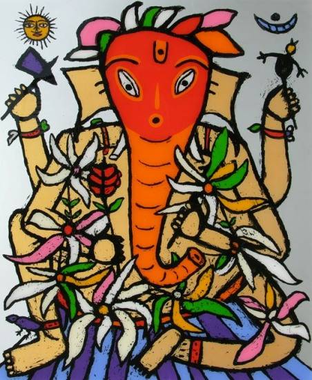 painting by Madhvi Parekh - Ganesh II