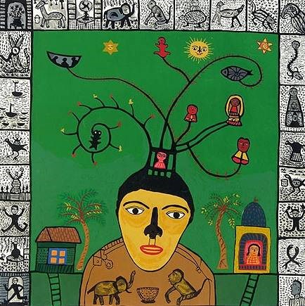 The Magician, painting by Madhvi Parekh