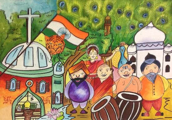 India, painting by Sanjana Agarwal