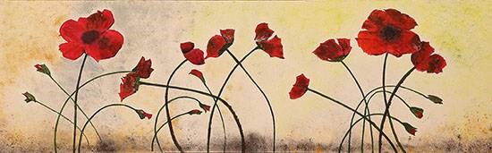 Flowerbed, painting by Ratnamala Indulkar