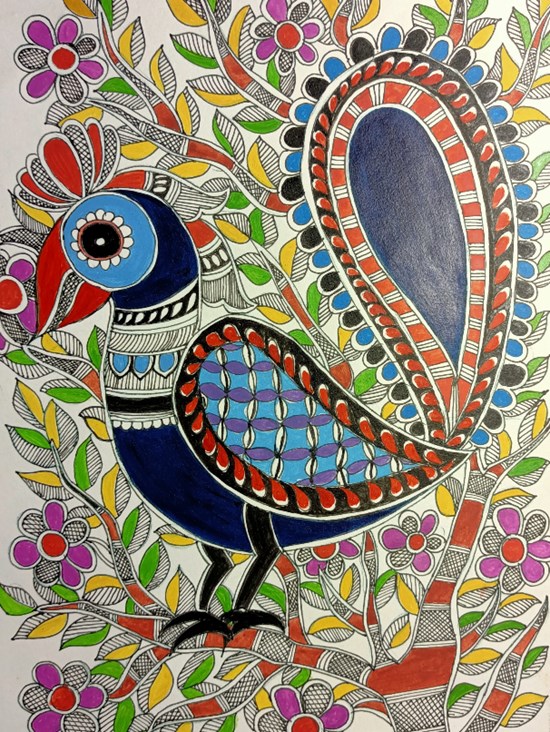 Bird, painting by Ratnamala Indulkar