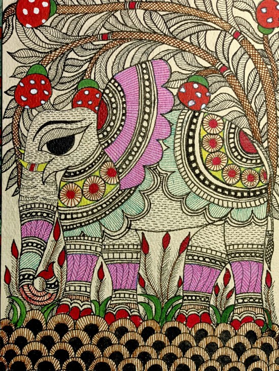 Elephant, painting by Ratnamala Indulkar