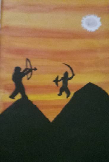 Painting by Lakhshya Lakhotia - Warrior