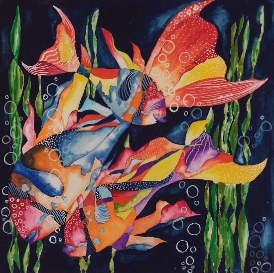 Marine Aquarium, painting by Prachiti Subodh Mayekar