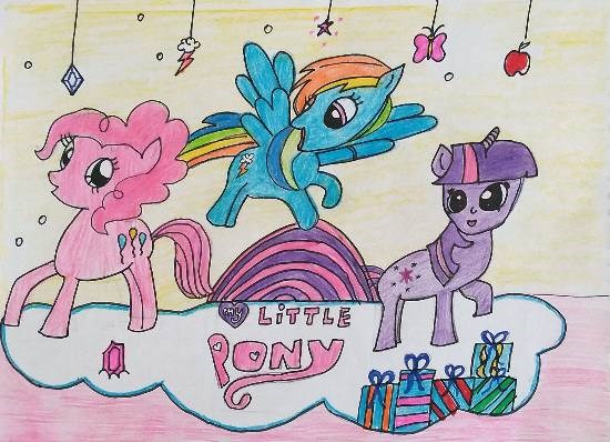 My little pony, painting by Srinidhi Maheshkumar