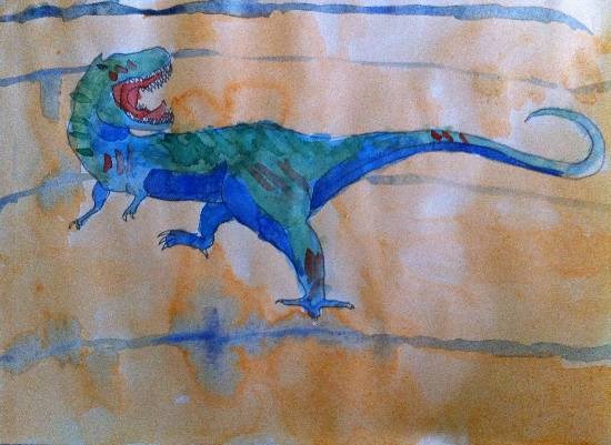 Dinosaur - 4, painting by Siddharth Basuray