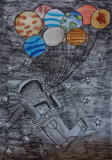 Astronaut, painting by Ankit Basak