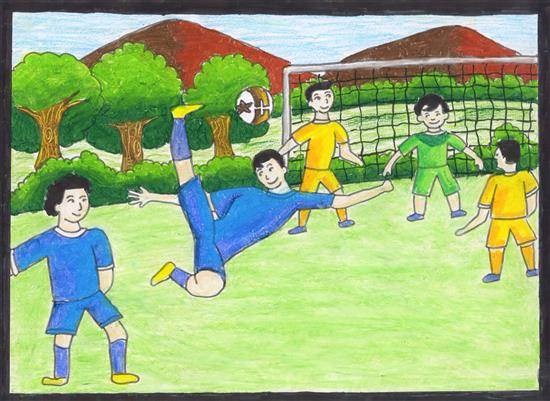 Football, painting by Suresh Satish Rawool