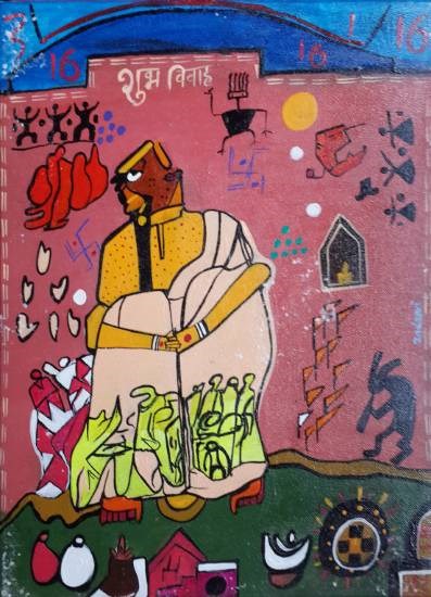 The Queen, painting by Indrani Ghosh