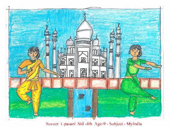 Painting  by Suveer Kartik Upasani - Taj Mahal