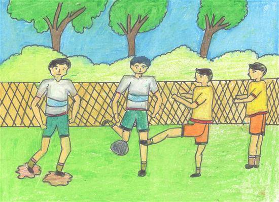 Painting  by Suveer Kartik Upasani - Football