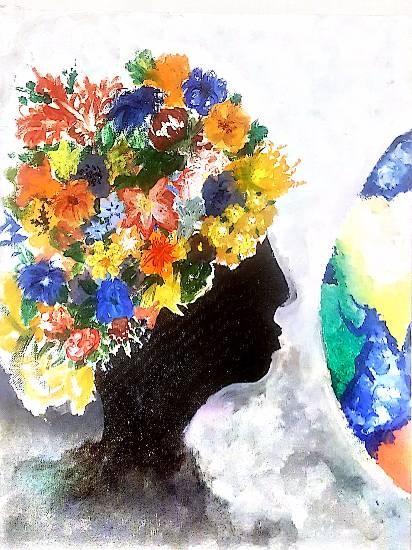Woman - 1, painting by Tania Faquih